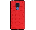 BAOHU Hexagon Hard Case - Telefoonhoesje - Backcover Hoesje - achterkant hoesje - Geschikt voor Huawei Mate 20 X - Rood