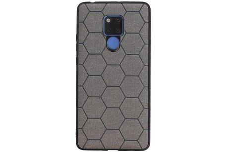 BAOHU Hexagon Hard Case - Telefoonhoesje - Backcover Hoesje - achterkant hoesje - Geschikt voor Huawei Mate 20 X - Grijs