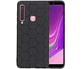 Hexagon Hard Case voor Samsung Galaxy A9 2018 Zwart