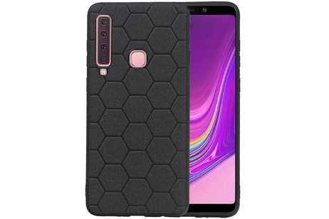 BAOHU Hexagon Hard Case - Hoesje Geschikt voor Samsung Galaxy A9 2018 Zwart