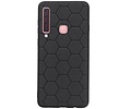 BAOHU Hexagon Hard Case - Hoesje Geschikt voor Samsung Galaxy A9 2018 Zwart