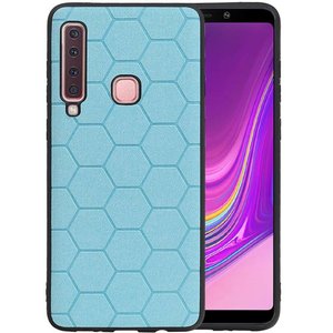 BAOHU Hexagon Hard Case - Hoesje Geschikt voor Samsung Galaxy A9 2018 Blauw