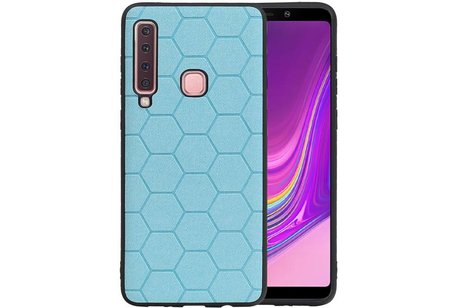 BAOHU Hexagon Hard Case - Hoesje Geschikt voor Samsung Galaxy A9 2018 Blauw