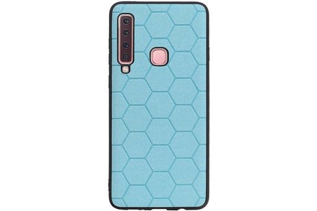 BAOHU Hexagon Hard Case - Hoesje Geschikt voor Samsung Galaxy A9 2018 Blauw