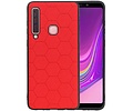 Hexagon Hard Case voor Samsung Galaxy A9 2018 Rood