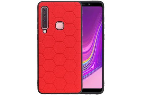 Hexagon Hard Case voor Samsung Galaxy A9 2018 Rood