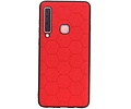 BAOHU Hexagon Hard Case - Hoesje Geschikt voor Samsung Galaxy A9 2018 Rood