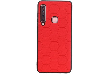 BAOHU Hexagon Hard Case - Hoesje Geschikt voor Samsung Galaxy A9 2018 Rood