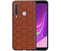 Hexagon Hard Case voor Samsung Galaxy A9 2018 Bruin