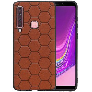 Hexagon Hard Case voor Samsung Galaxy A9 2018 Bruin