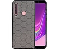Hexagon Hard Case voor Samsung Galaxy A9 2018 Grijs