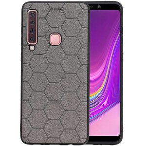 BAOHU Hexagon Hard Case - Hoesje Geschikt voor Samsung Galaxy A9 2018 Grijs
