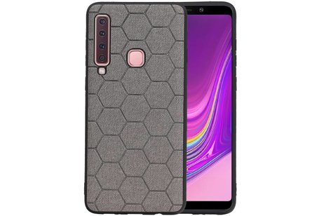 Hexagon Hard Case voor Samsung Galaxy A9 2018 Grijs