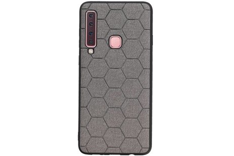 Hexagon Hard Case voor Samsung Galaxy A9 2018 Grijs