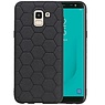 BAOHU Hexagon Hard Case Samsung Galaxy J6 Zwart