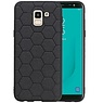 Hexagon Hard Case Samsung Galaxy J6 Zwart