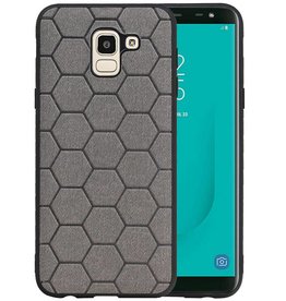 BAOHU Hexagon Hard Case Samsung Galaxy J6 Grijs