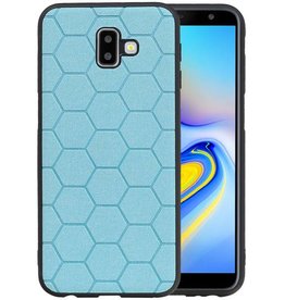 BAOHU Hexagon Hard Case Samsung Galaxy J6 Plus Blauw