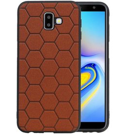BAOHU Hexagon Hard Case Samsung Galaxy J6 Plus Bruin