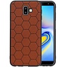 BAOHU Hexagon Hard Case Samsung Galaxy J6 Plus Bruin