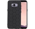 Hexagon Hard Case - Telefoonhoesje - Backcover Hoesje - achterkant hoesje - Geschikt voor Samsung Galaxy S8 - Zwart