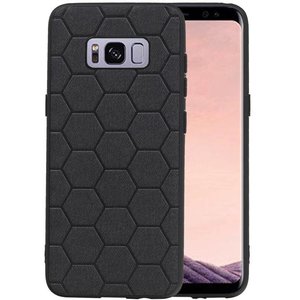 Hexagon Hard Case - Telefoonhoesje - Backcover Hoesje - achterkant hoesje - Geschikt voor Samsung Galaxy S8 - Zwart