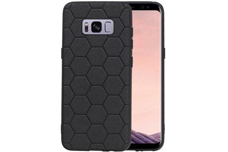 BAOHU Hexagon Hard Case - Telefoonhoesje - Backcover Hoesje - achterkant hoesje - Geschikt voor Samsung Galaxy S8 - Zwart