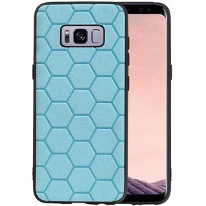 BAOHU Hexagon Hard Case - Telefoonhoesje - Backcover Hoesje - achterkant hoesje - Geschikt voor Samsung Galaxy S8 - Blauw
