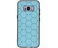 BAOHU Hexagon Hard Case - Telefoonhoesje - Backcover Hoesje - achterkant hoesje - Geschikt voor Samsung Galaxy S8 - Blauw