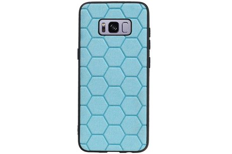 BAOHU Hexagon Hard Case - Telefoonhoesje - Backcover Hoesje - achterkant hoesje - Geschikt voor Samsung Galaxy S8 - Blauw