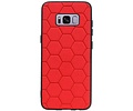 BAOHU Hexagon Hard Case - Telefoonhoesje - Backcover Hoesje - achterkant hoesje - Geschikt voor Samsung Galaxy S8 - Rood