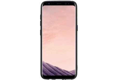 Hexagon Hard Case - Telefoonhoesje - Backcover Hoesje - achterkant hoesje - Geschikt voor Samsung Galaxy S8 - Bruin
