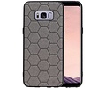 BAOHU Hexagon Hard Case - Telefoonhoesje - Backcover Hoesje - achterkant hoesje - Geschikt voor Samsung Galaxy S8 - Grijs