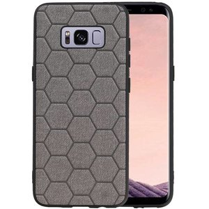 BAOHU Hexagon Hard Case - Telefoonhoesje - Backcover Hoesje - achterkant hoesje - Geschikt voor Samsung Galaxy S8 - Grijs
