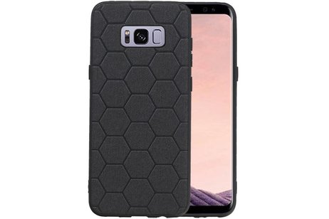 Hexagon Hard Case - Telefoonhoesje - Backcover Hoesje - achterkant hoesje - Geschikt voor Samsung Galaxy S8 Plus - Zwart