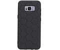 Hexagon Hard Case - Telefoonhoesje - Backcover Hoesje - achterkant hoesje - Geschikt voor Samsung Galaxy S8 Plus - Zwart