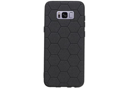 BAOHU Hexagon Hard Case - Telefoonhoesje - Backcover Hoesje - achterkant hoesje - Geschikt voor Samsung Galaxy S8 Plus - Zwart