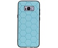 BAOHU Hexagon Hard Case - Telefoonhoesje - Backcover Hoesje - achterkant hoesje - Geschikt voor Samsung Galaxy S8 Plus - Blauw