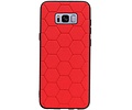 BAOHU Hexagon Hard Case - Telefoonhoesje - Backcover Hoesje - achterkant hoesje - Geschikt voor Samsung Galaxy S8 Plus - Rood