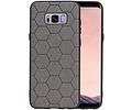BAOHU Hexagon Hard Case - Telefoonhoesje - Backcover Hoesje - achterkant hoesje - Geschikt voor Samsung Galaxy S8 Plus - Grijs