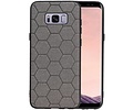 Hexagon Hard Case - Telefoonhoesje - Backcover Hoesje - achterkant hoesje - Geschikt voor Samsung Galaxy S8 Plus - Grijs