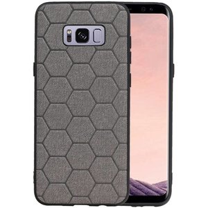BAOHU Hexagon Hard Case - Telefoonhoesje - Backcover Hoesje - achterkant hoesje - Geschikt voor Samsung Galaxy S8 Plus - Grijs