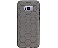 BAOHU Hexagon Hard Case - Telefoonhoesje - Backcover Hoesje - achterkant hoesje - Geschikt voor Samsung Galaxy S8 Plus - Grijs