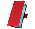 Hoesje Geschikt voor Samsung Galaxy A8s - Kaarthouder Book Case Telefoonhoesje - Rood