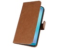 Samsung Galaxy A8s Hoesje Kaarthouder Book Case Telefoonhoesje Bruin