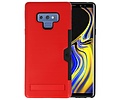BAOHU Rood Tough Armor Kaarthouder Stand Hoesje - Hoesje Geschikt voor Samsung Note 9