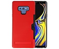 Rood Tough Armor Kaarthouder Stand Hoesje - Hoesje Geschikt voor Samsung Note 9