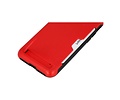 Rood Tough Armor Kaarthouder Stand Hoesje - Hoesje Geschikt voor Samsung Note 9