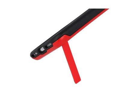 Rood Tough Armor Kaarthouder Stand Hoesje - Hoesje Geschikt voor Samsung Note 9