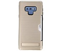 Goud Tough Armor Kaarthouder Stand Hoesje voor Samsung Note 9